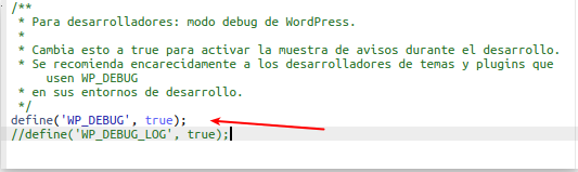 Cómo activar el modo debug en WordPress - Webempresa