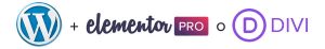 wordpress+elementor-divi