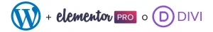 wordpress+elementor-divi